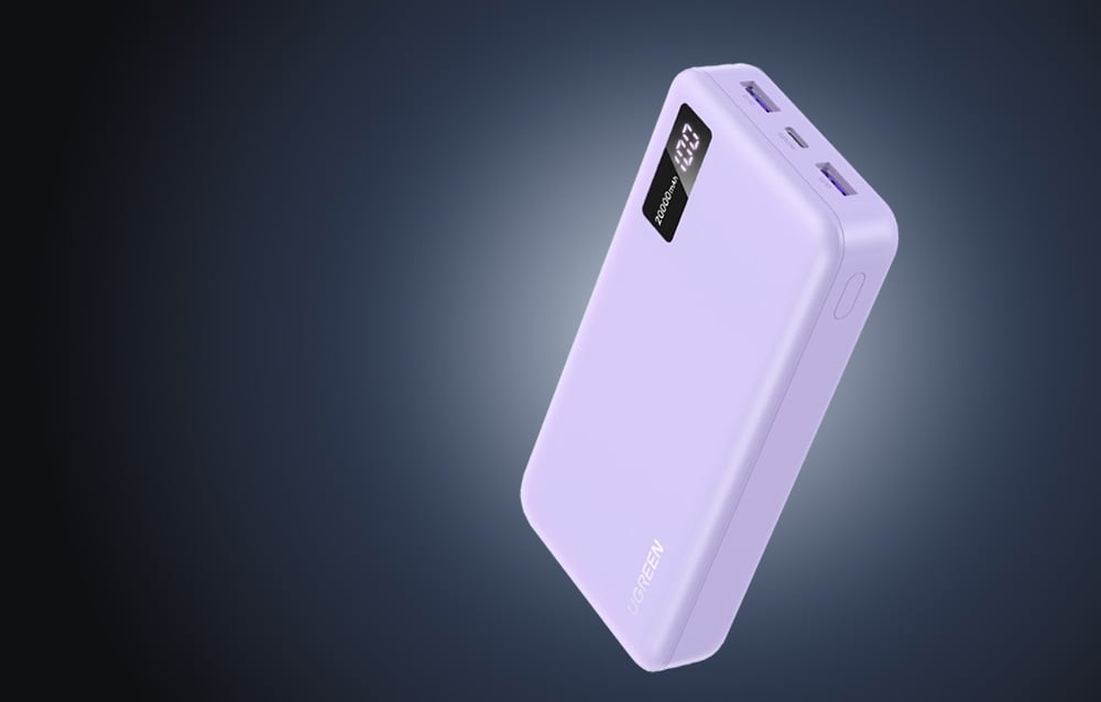 Ugreen PB312 20000mAh Powerbank, 2x USB + USB-C, 20W (Lila)-5
