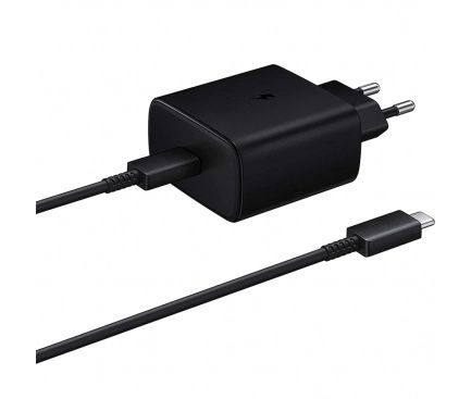Hálózati töltő gyári Samsung 45W + USB-C - USB-C kábel EP-TA845 GP-PTU020SOFBQ fekete (bulk EU)-0