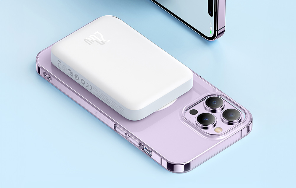 Baseus Magsafe Mini 6000mAh 20W powerbank kábellel Simple Series USB-C - fehér-1