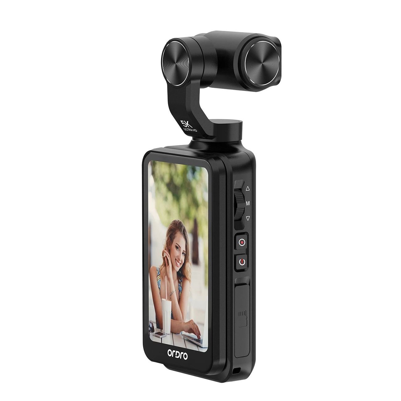 Ordro Pocket M5 3-tengelyes Gimbal Kamera, 5K, vlogoláshoz és YouTube videókhoz – Fekete-21