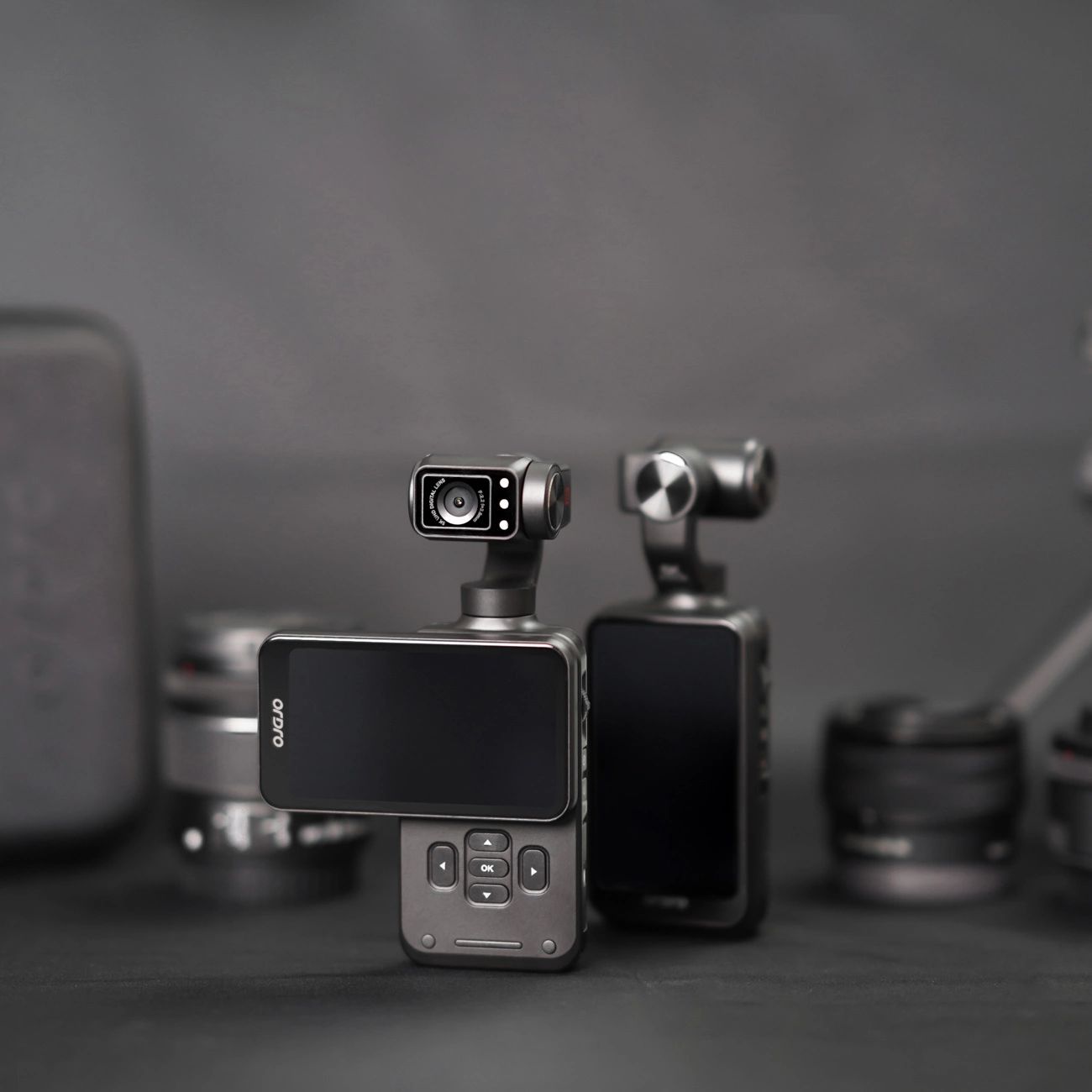 Ordro Pocket M5 3-tengelyes Gimbal Kamera, 5K, vlogoláshoz és YouTube videókhoz – Fekete-3
