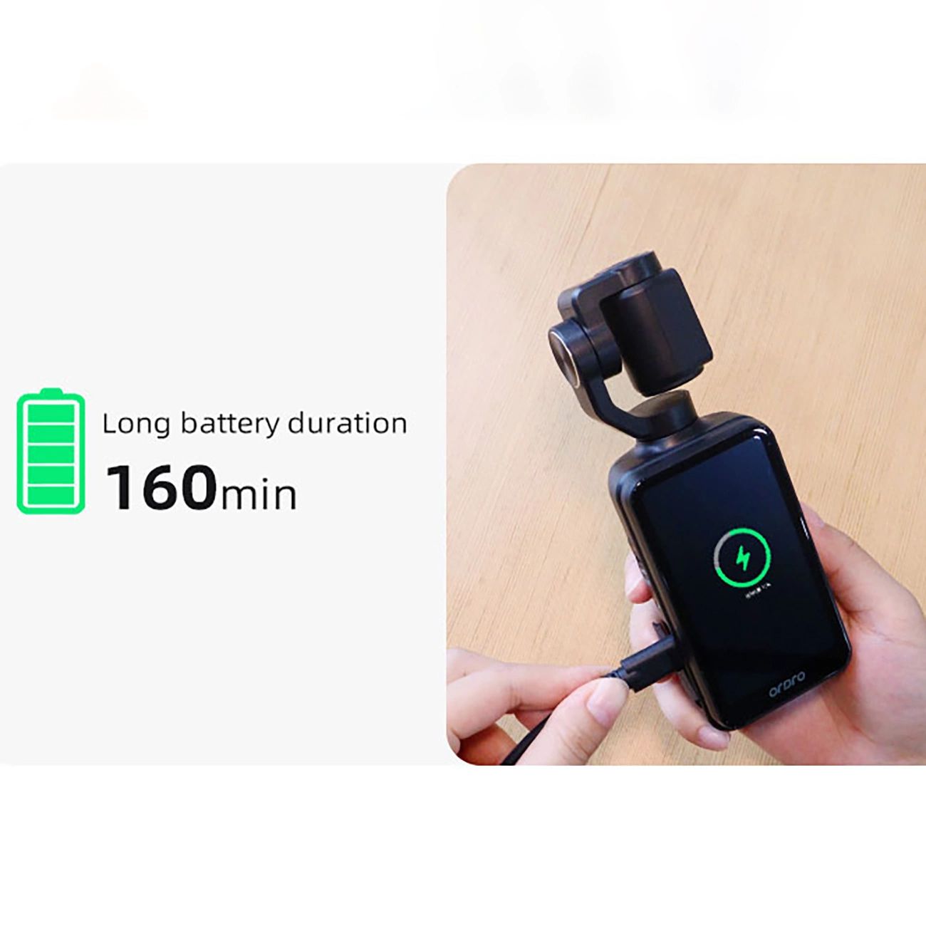 Ordro Pocket M5 3-tengelyes Gimbal Kamera, 5K, vlogoláshoz és YouTube videókhoz – Fekete-14