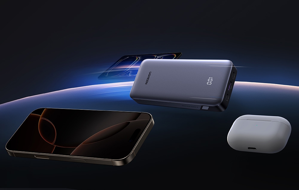 Powerbank 20000mAh Ugreen PB532, USB 2x USB-C, 30W (szürke)-5