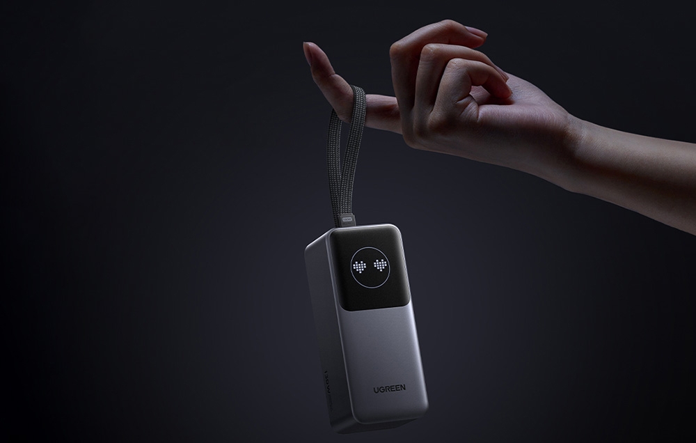Powerbank 20000mAh Ugreen PB723, USB 2x USB-C, 130W (szürke)-3