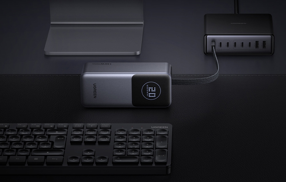 Powerbank 20000mAh Ugreen PB723, USB 2x USB-C, 130W (szürke)-5