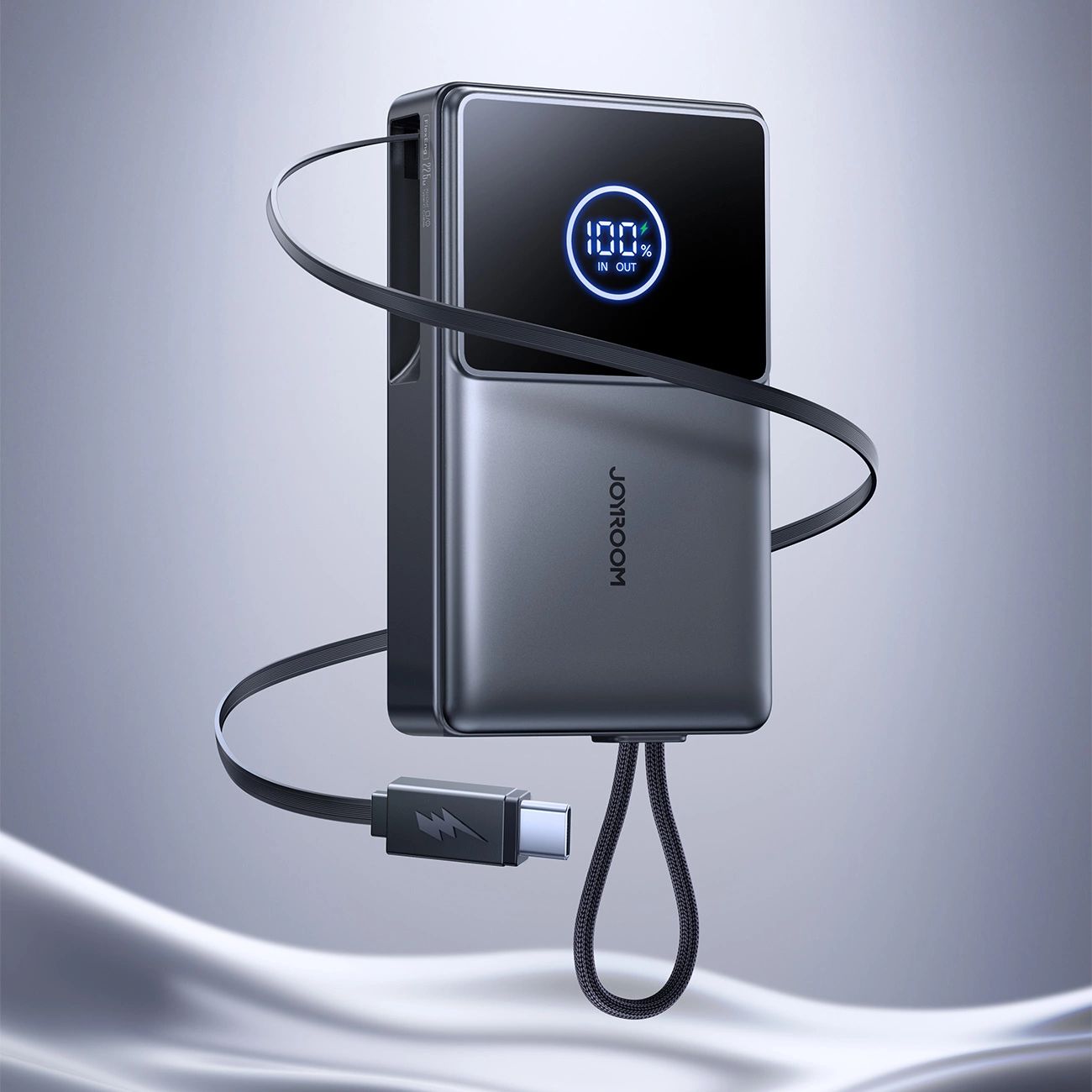 Joyroom JR-PR1 10000mAh 22.5W Powerbank with Built-in Retractable USB-C Cable - Black-13