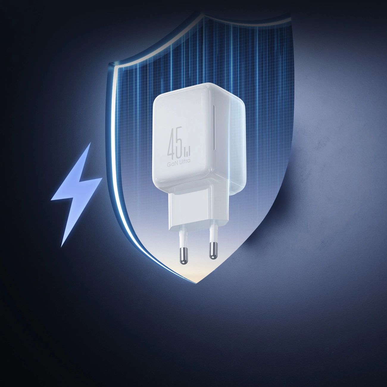 Joyroom JR-TCL05 45W GaN hálózati töltő kábelrendezővel - Fehér-1