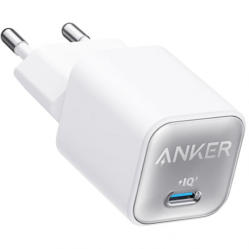 Hálózati Töltő Anker 511 Nano 3, 30W, 3A, 1 x USB-C, Fehér A2147G21-0