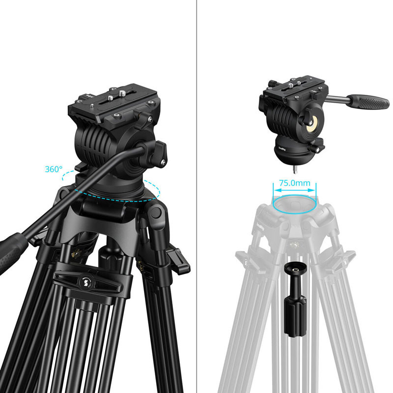 Smallrig 5442 FSD14 Freespeed Heavy-Duty Aluminium Alloy Tripod-3