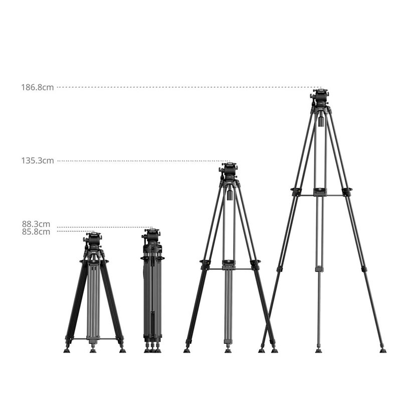 Smallrig 5442 FSD14 Freespeed Heavy-Duty Aluminium Alloy Tripod-6