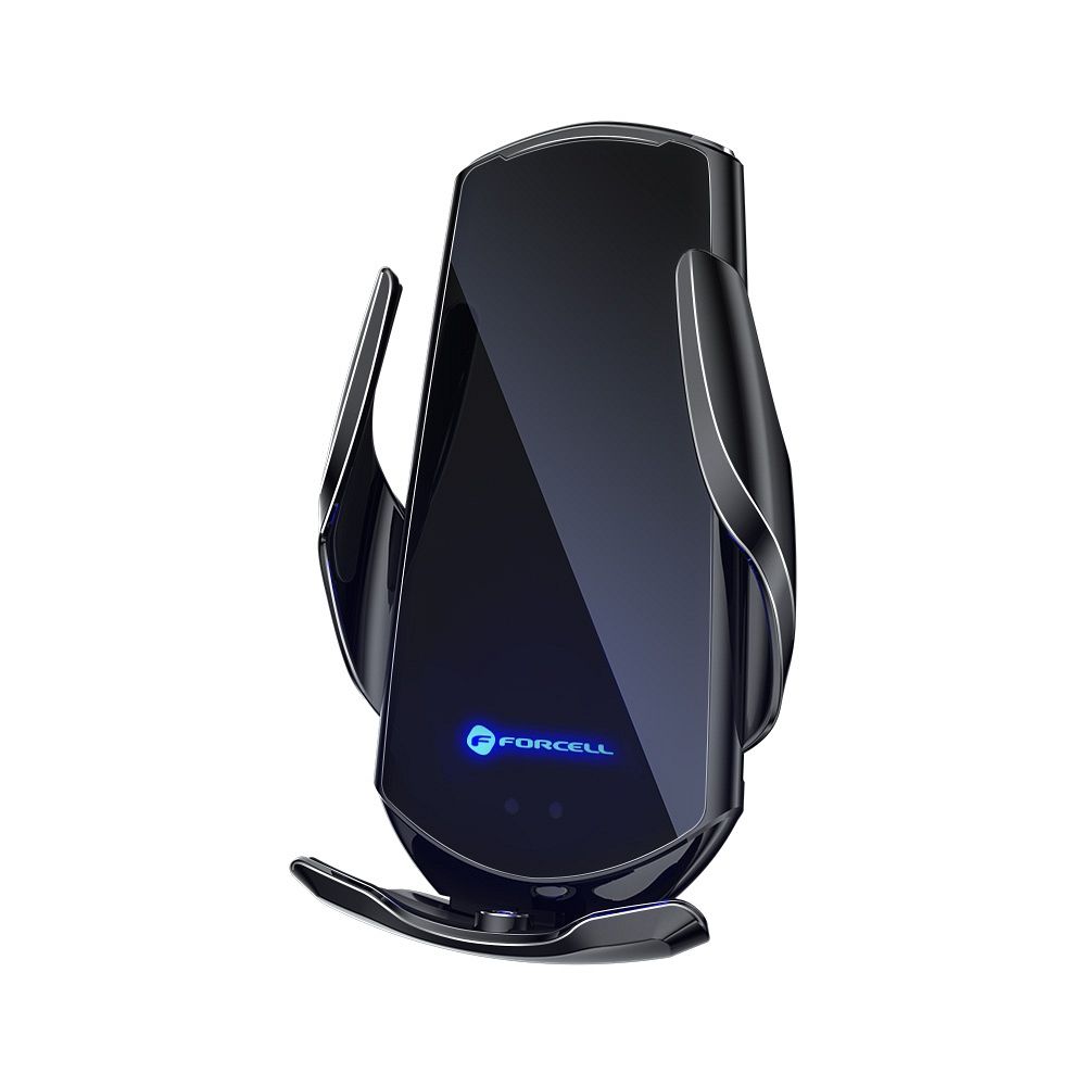 FORCELL autós tartó vezeték nélküli töltéssel automata érzékelővel + mágneses adapterekkel HS1 15W fekete-7