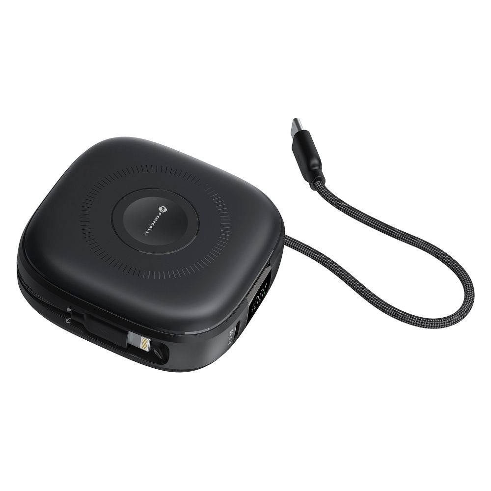 FORCELL F-ENERGY F10K5 powerbank kompatibilis MagSafe PD3.1 QC3.0 3A 22,5W 10000 mAh fekete-8