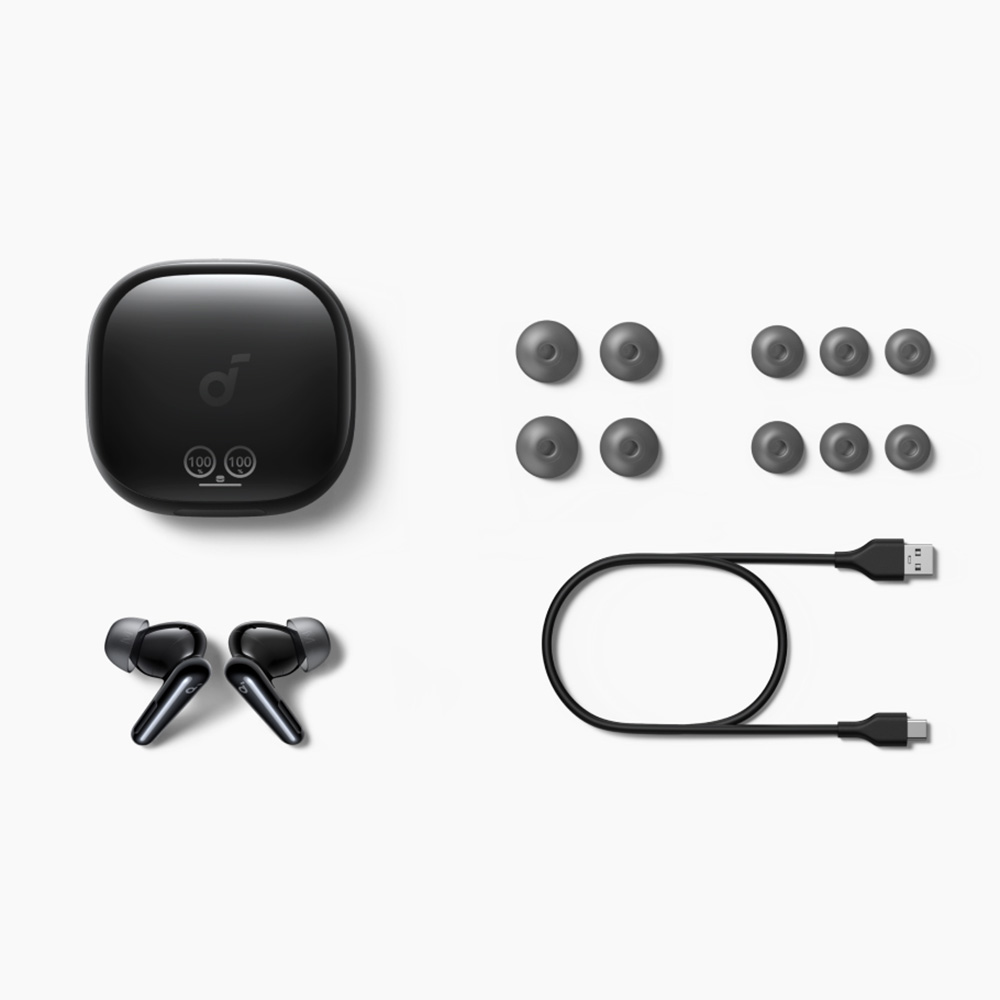 Wireless Earbuds SoundCore Liberty 4 Pro NC (A3954GF1) - Bluetooth 5.3, ANC, Hi-Res Hang, LDAC, TWS - Fényes Fekete Anker-6