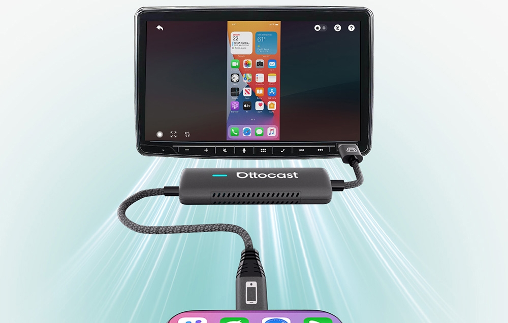 Ottocast vezeték nélküli autós adapter tükrözéshez Mirroring Wireless Ottocast CA450-7