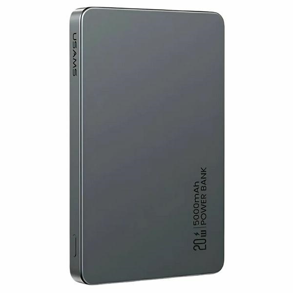USAMS Indukciós Powerbank 5000mAh 20W PD Gyors Töltés ezüst CY Series 5KCD23101 (US-CD231)-0
