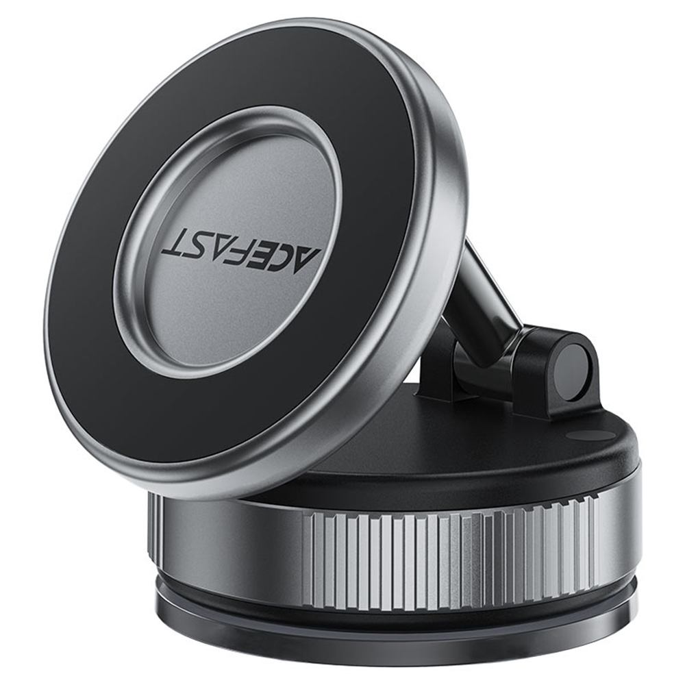 Autós tartó vezeték nélküli töltéssel (E28) - Acefast - Műszerfalra, Erős Mágnesek, 110mAh - Fém Szürke-2