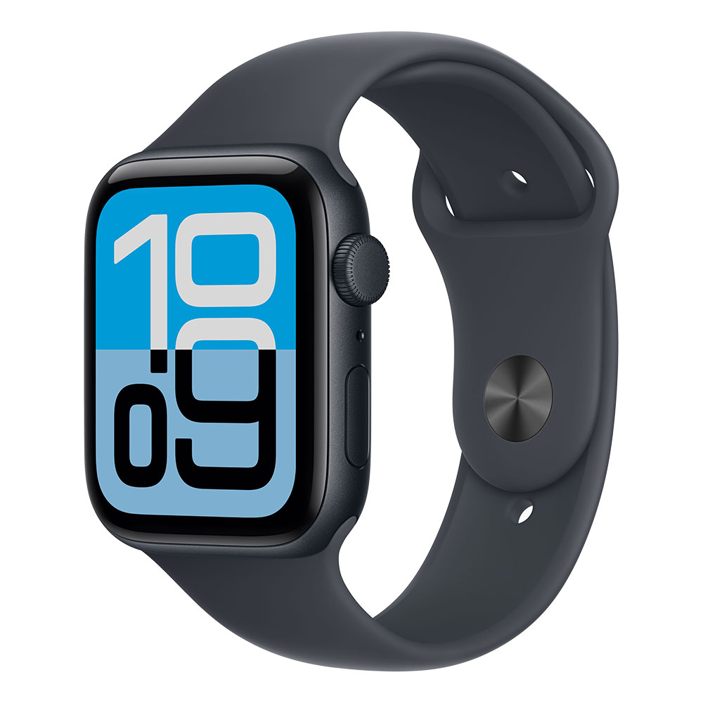 Apple Watch SE 3 GPS 44mm Éjféli Aluminium Tok Éjféli Sport Szíjjal - S/M-0