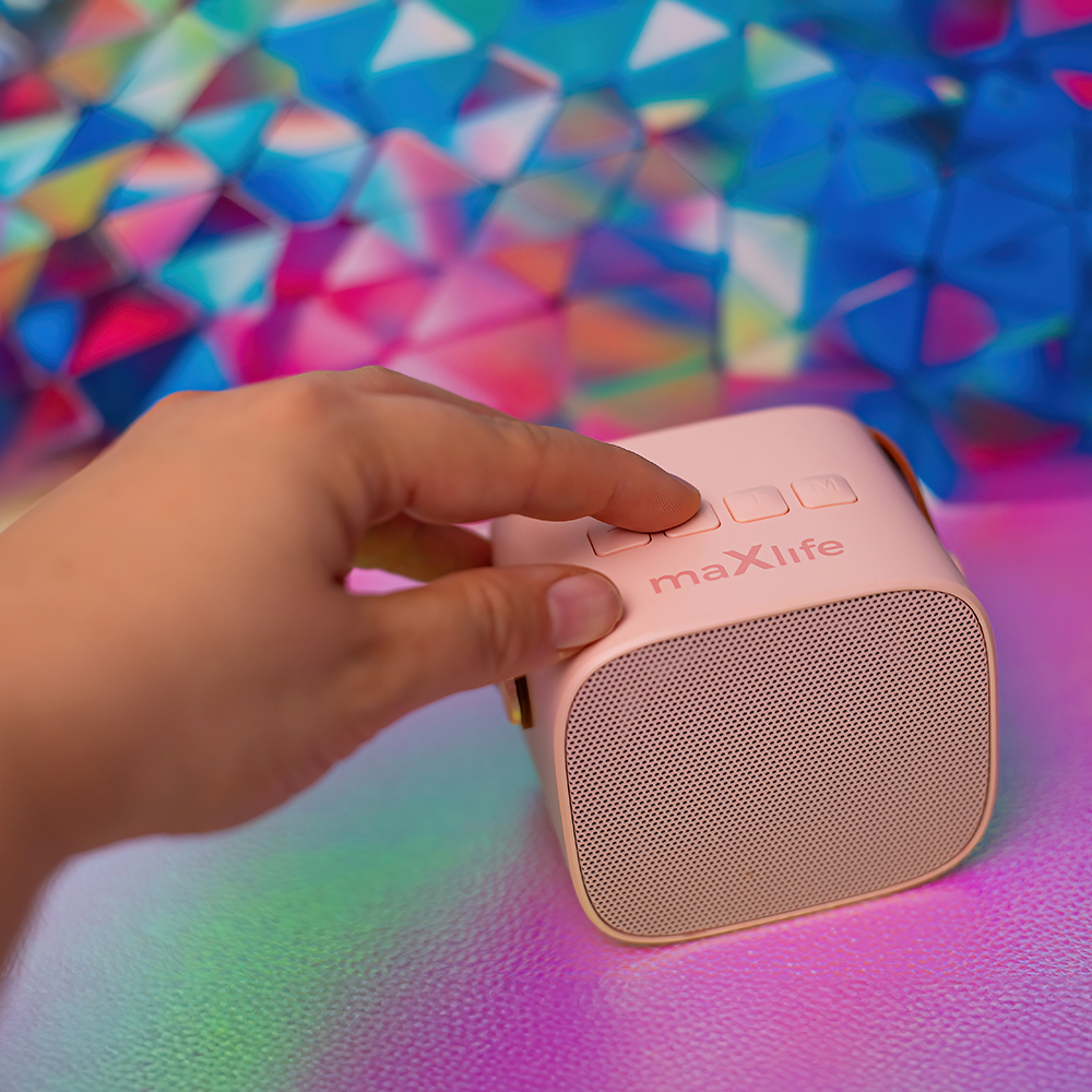 Maxlife Bluetooth karaoke hangszóró MXKS-100 rózsaszín-9