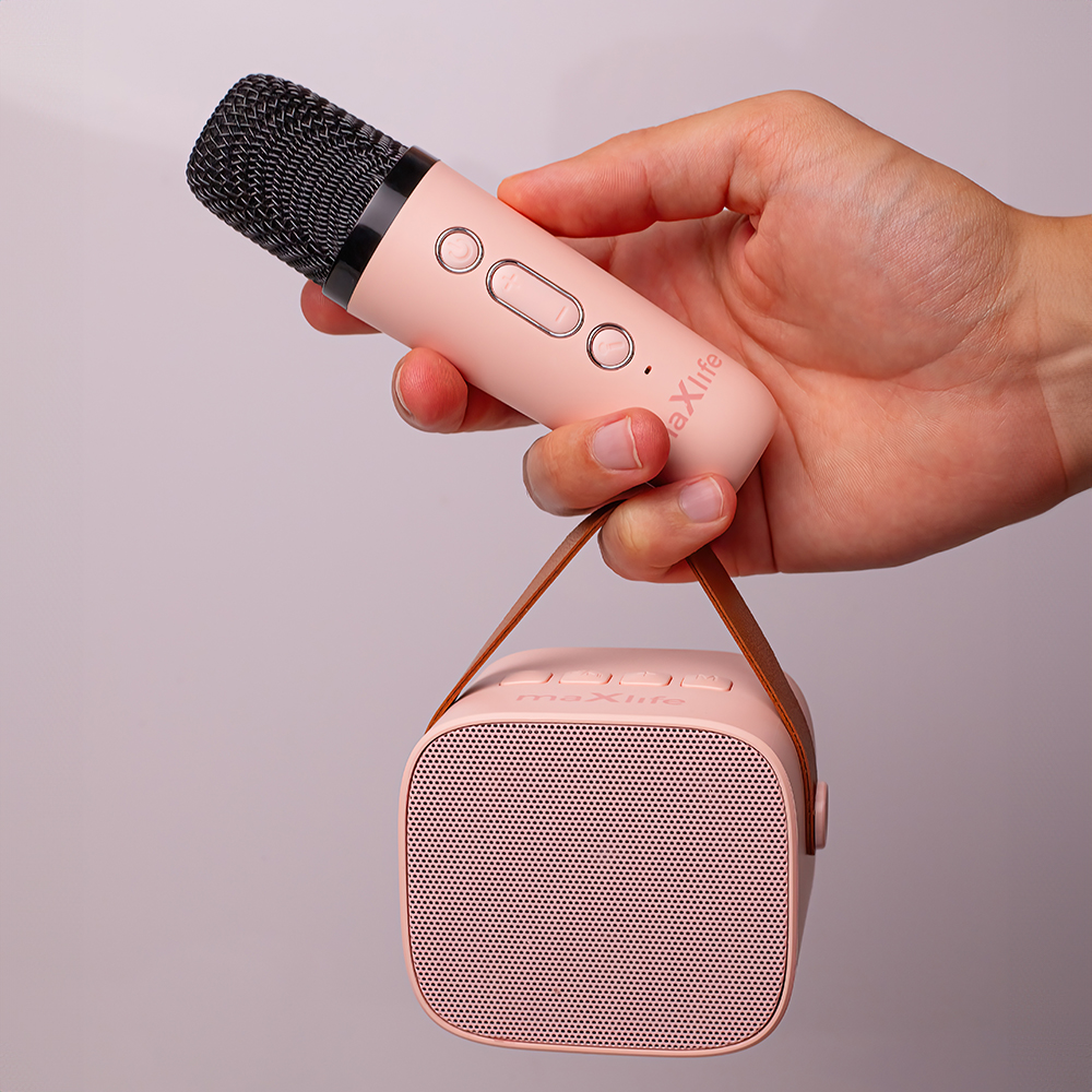 Maxlife Bluetooth karaoke hangszóró MXKS-100 rózsaszín-7