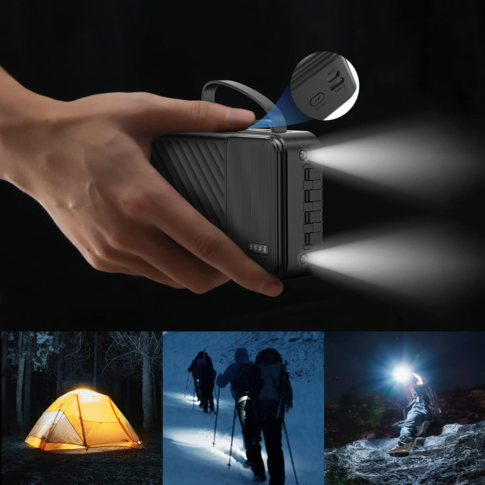Dudao K11 Pro 20000mAh Powerbank beépített kábelekkel - Fehér-4