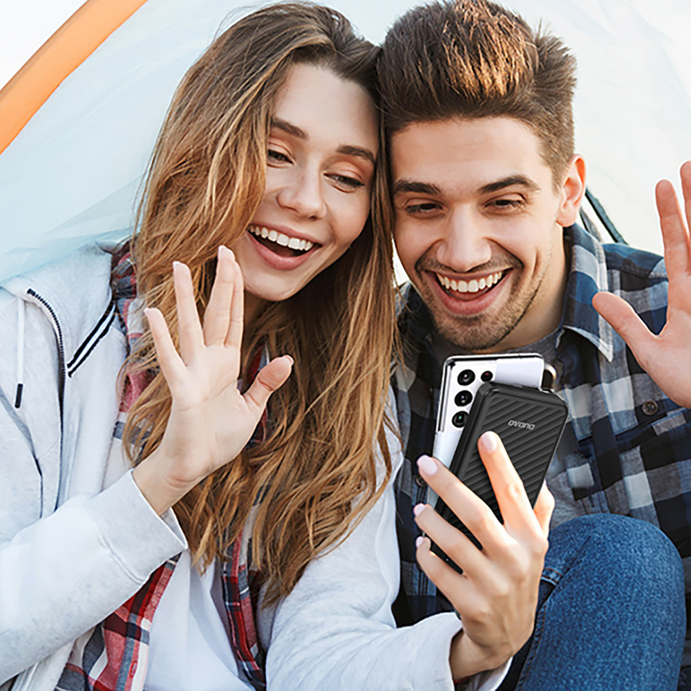 Dudao K11 Pro 20000mAh Powerbank beépített kábelekkel - Fekete-7