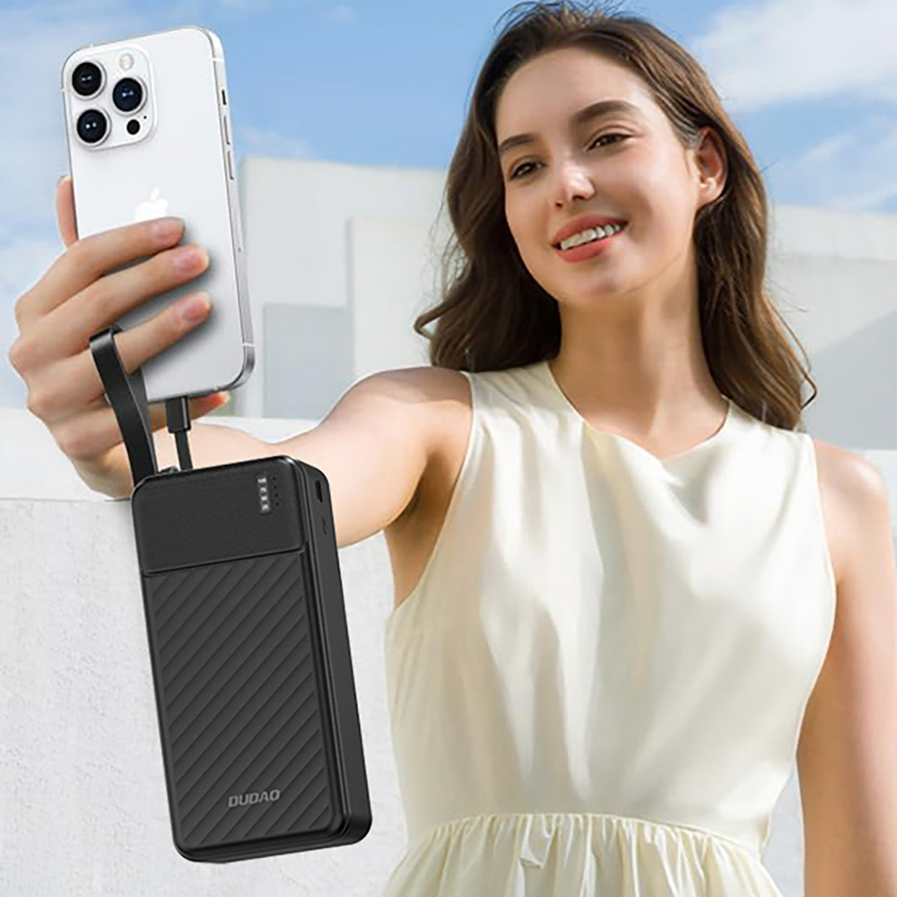 Dudao K11 Max 30000mAh Powerbank beépített kábelekkel - Fekete-5