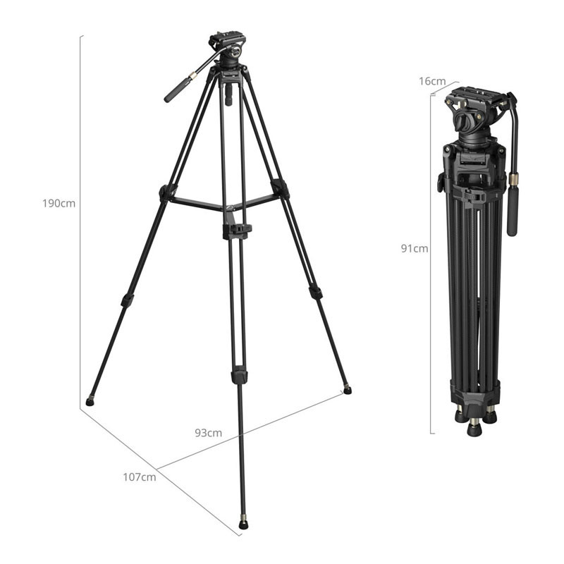 Smallrig 5111 AD-80S Heavy-Duty Tripod Kit-3