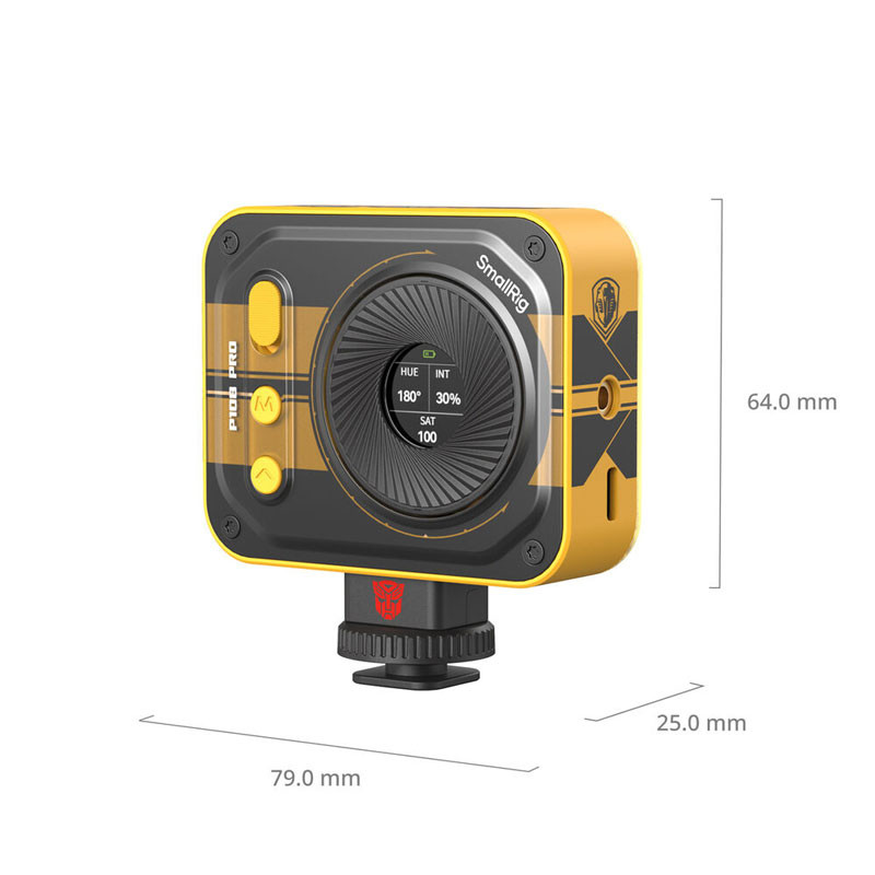 Smallrig 5511 Vibe P108 Pro Mini LED Video Light “Bumblebee Edition”-5