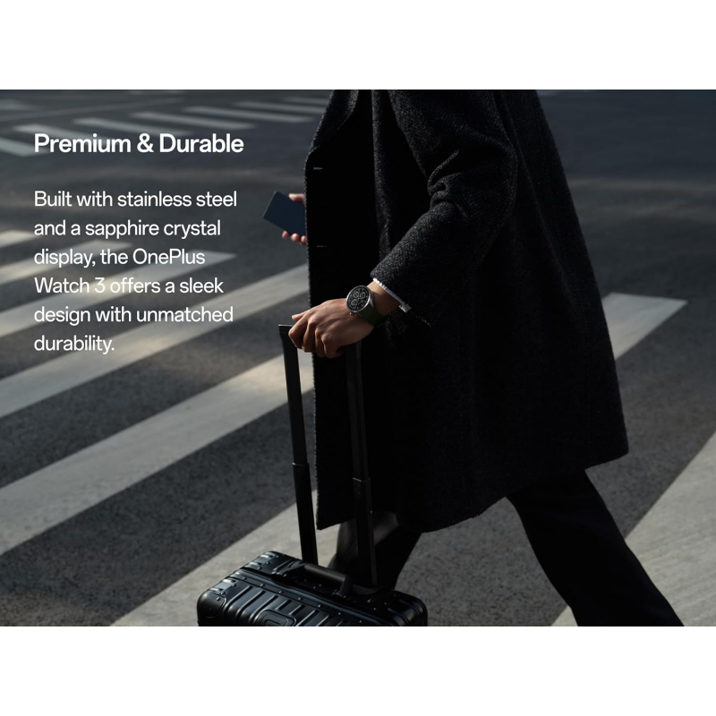 OnePlus Watch 3, 46mm, Obszidián Titán-5