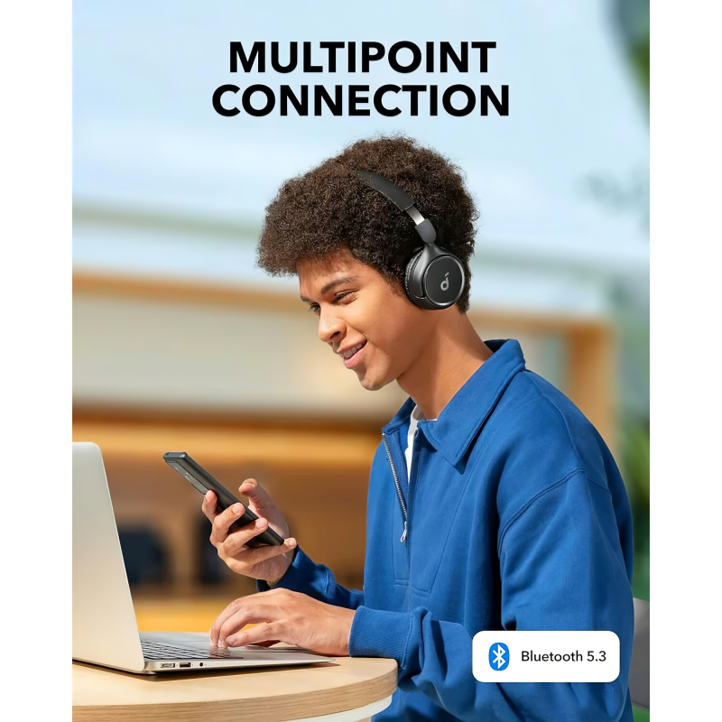 Bluetooth fejlhallgató MultiPoint Anker Soundcore H30i, Fekete A3012G11-5