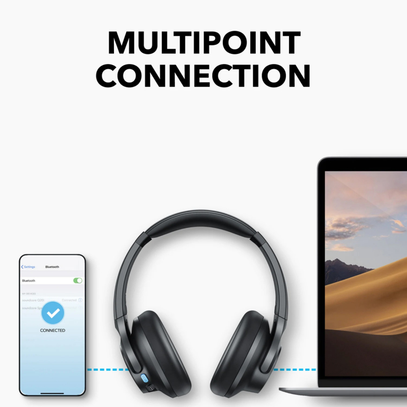 Vezeték nélküli Bluetooth Handsfree Anker Soundcore Q11i, Szürke A3005GA1 fejhallgató-5