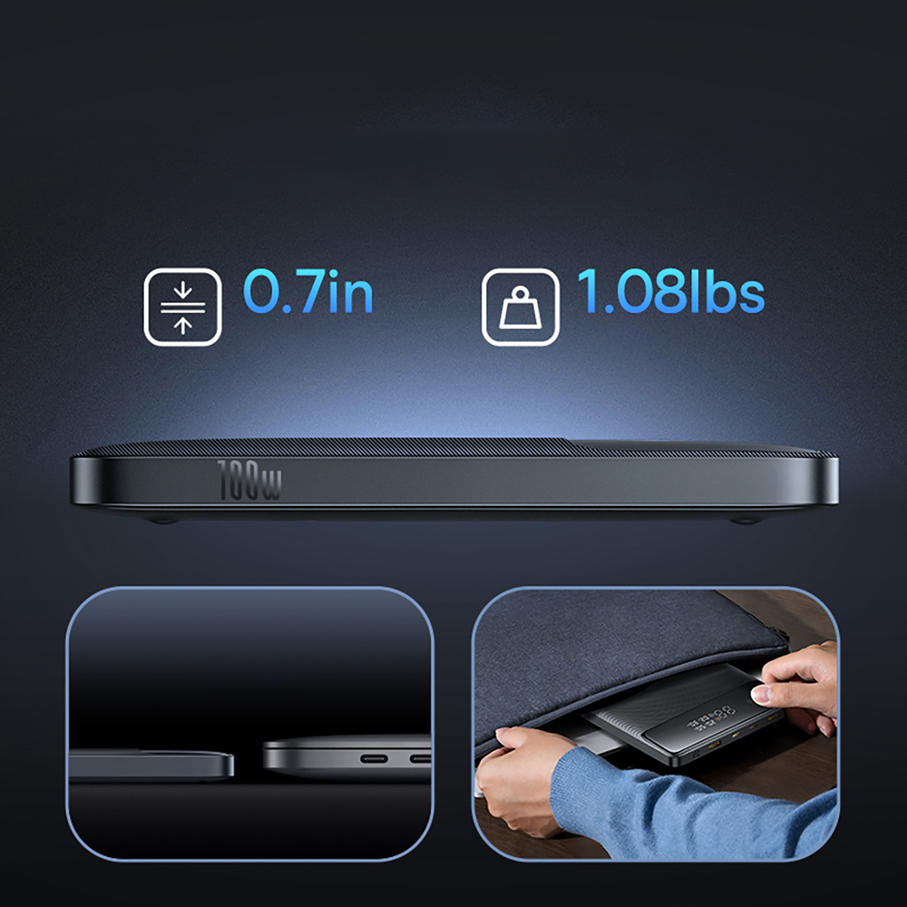 Baseus Blade H1 20000mAh 100W Powerbank kijelzővel - Fekete-19