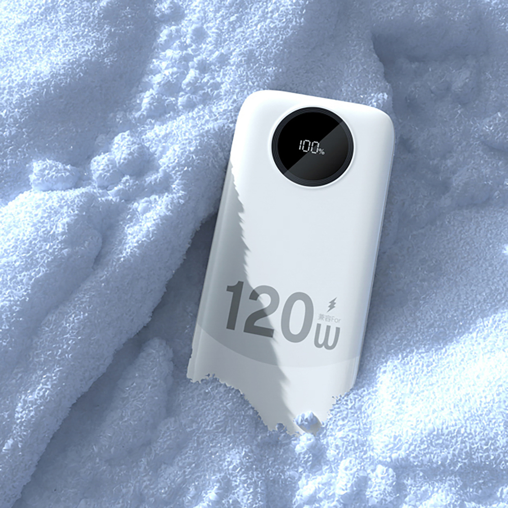 Dudao K13 10000mAh Powerbank beépített kábelekkel - Fehér-1