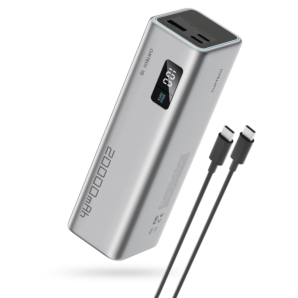 Powerbank Cuktech CUKP200XGLGR 100W 20000mAh 2 x USB-C 1 x USB-A - szürke-0