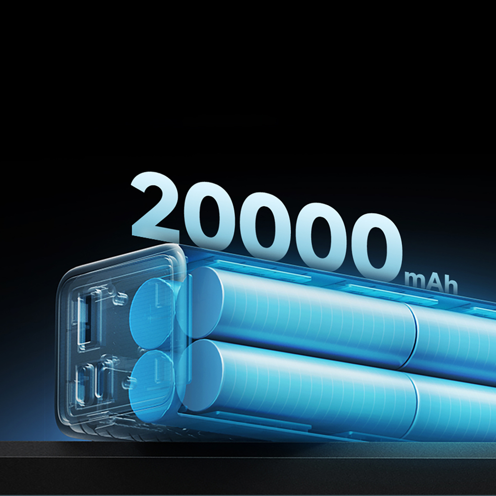 Powerbank Cuktech CUKP200XGLGR 100W 20000mAh 2 x USB-C 1 x USB-A - szürke-8