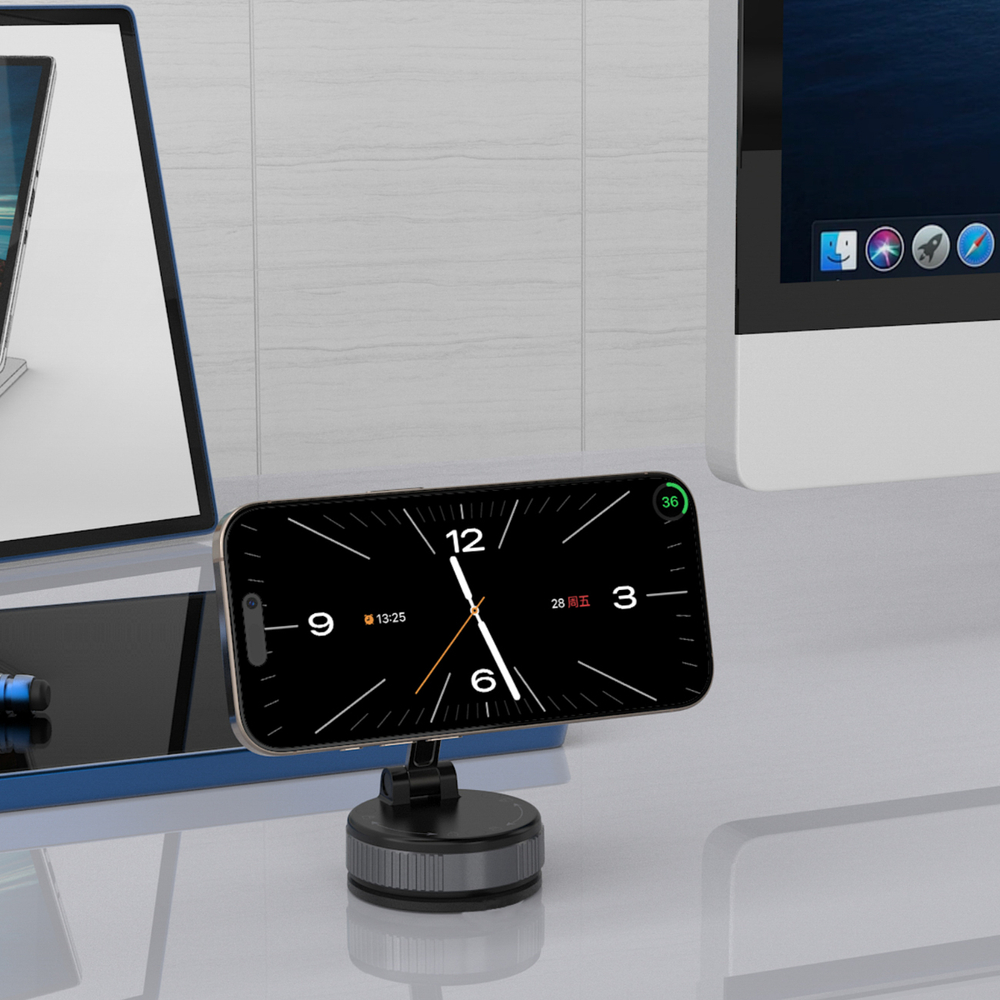 Wozinsky WUSM-01 mágneses autós telefontartó műszerfalra/szélvédőre - fekete-5