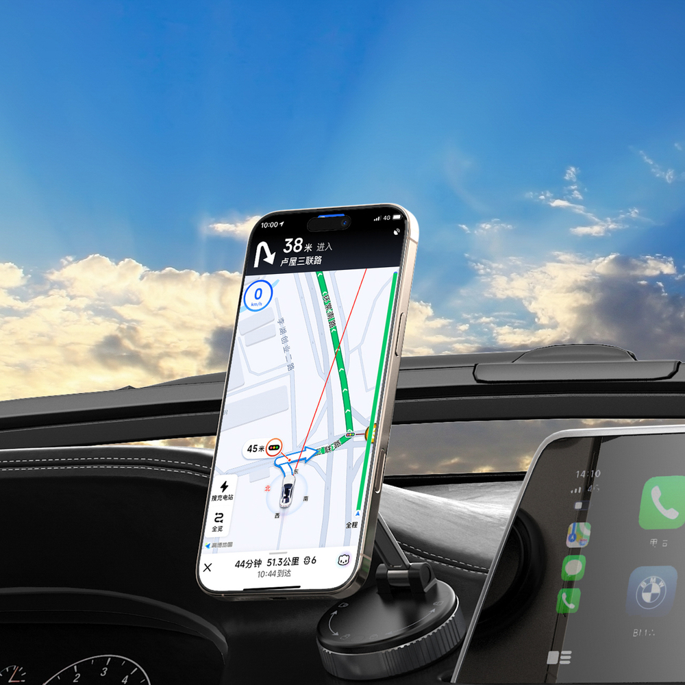 Wozinsky WUSM-01 mágneses autós telefontartó műszerfalra/szélvédőre - fekete-3