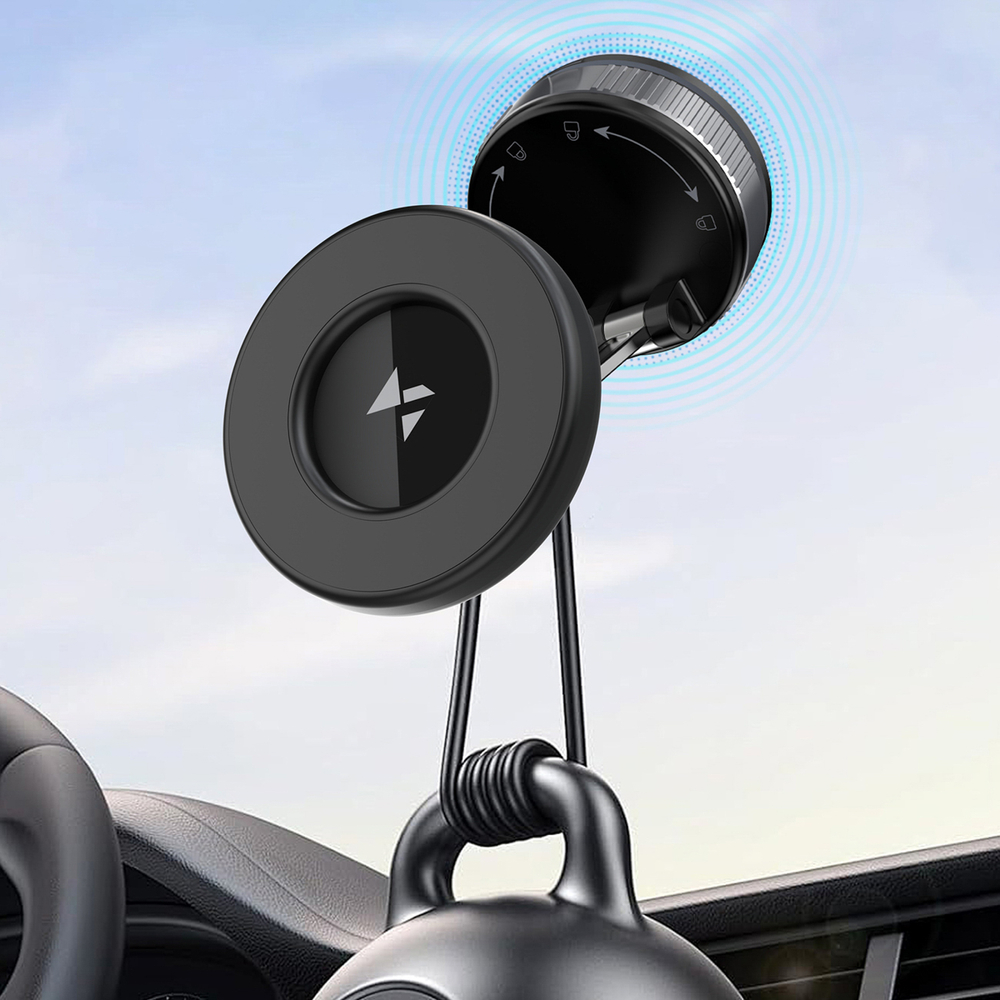 Wozinsky WUSM-01 mágneses autós telefontartó műszerfalra/szélvédőre - fekete-2