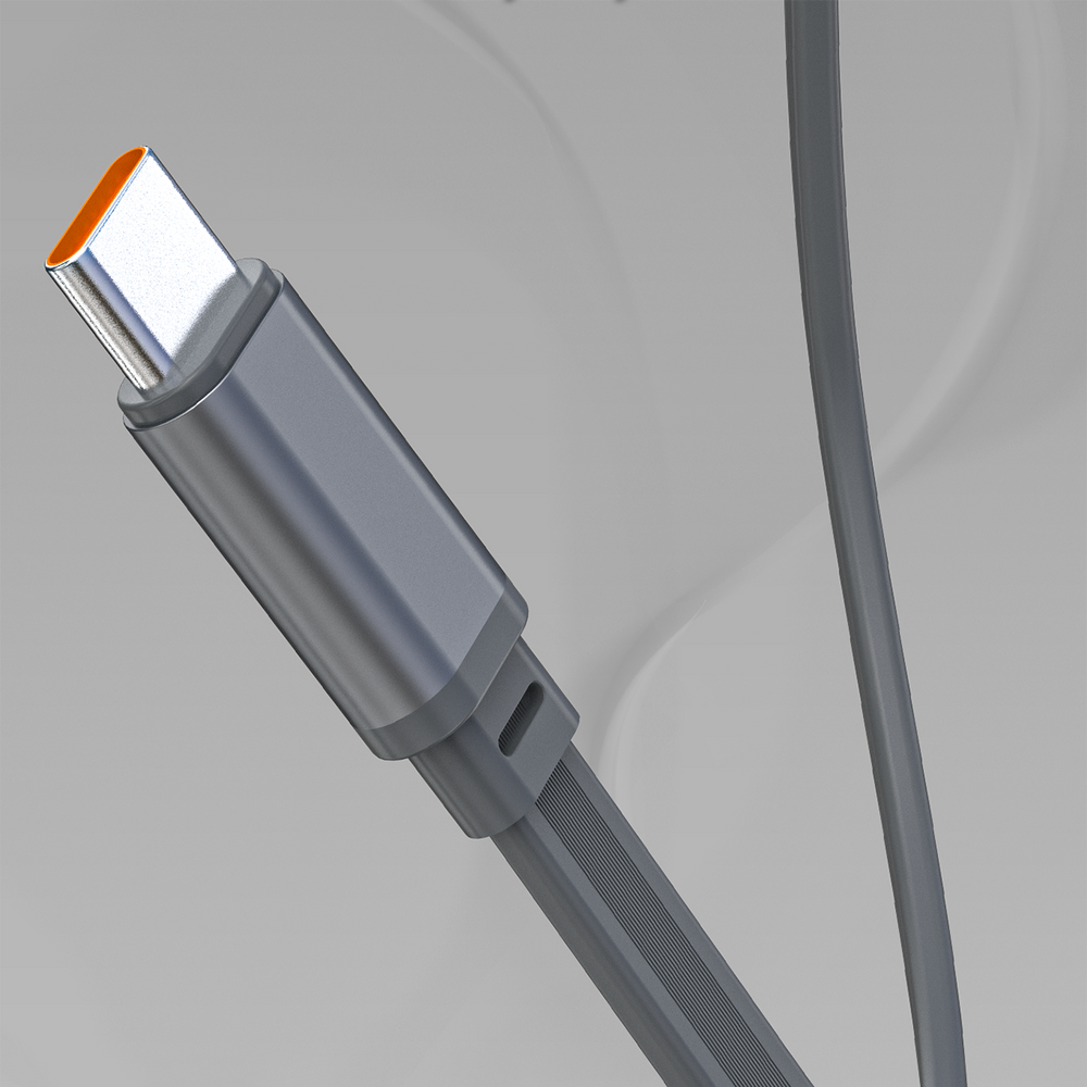 Powerbank Dudao K31 Pro 45W 20000mAh beépített, visszahúzható USB-C kábellel - szürke-5