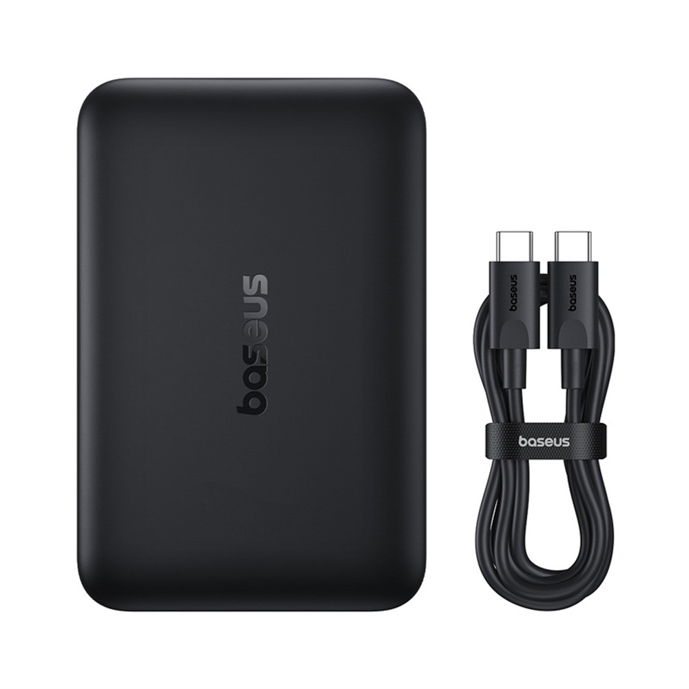  Baseus EnerFill FM11 Ultra-Mini 10000mAh 22.5W MagSafe Kompatibilis Power Bank Baseus Simple USB-C 20V/3A 30 cm Kábellel - Fekete-8