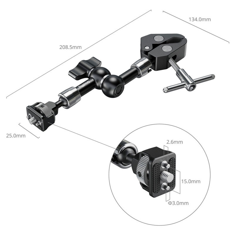 Smallrig 5310 Magic Arm with Crab-Shaped Clamp 17cm-4