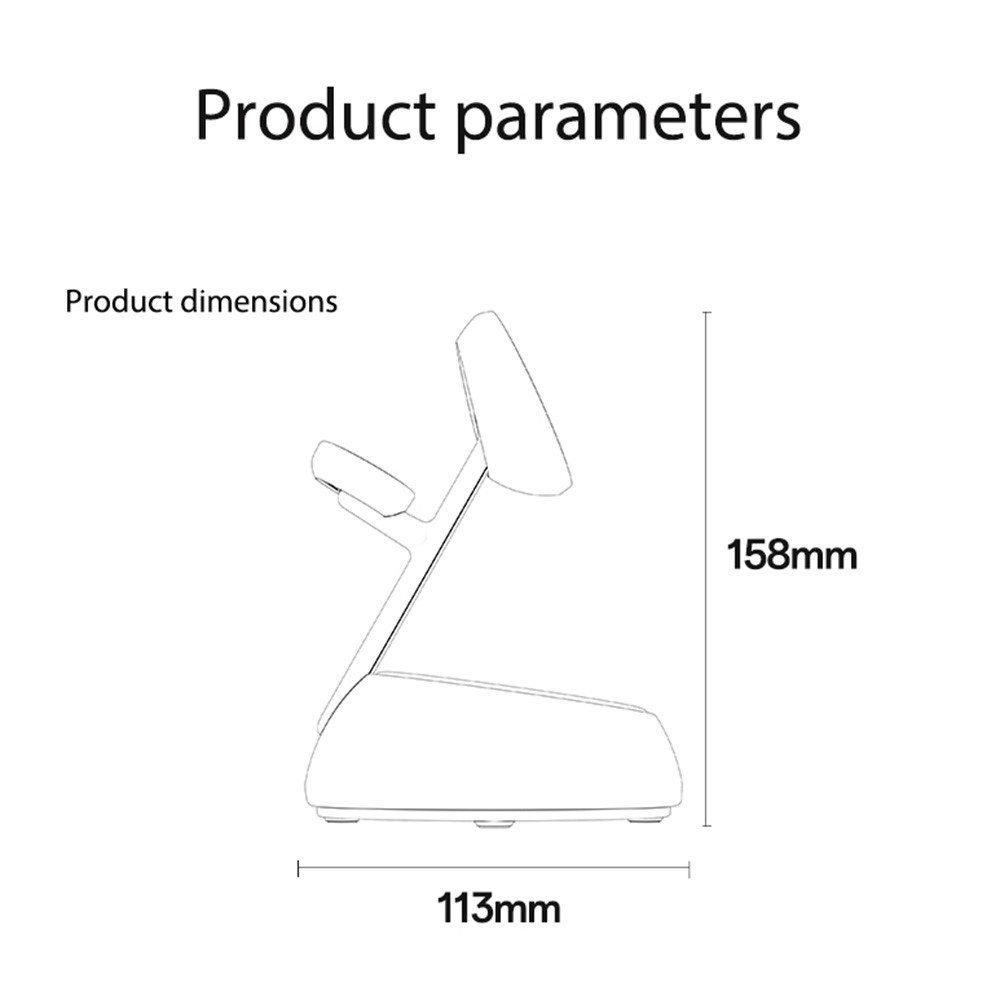 iPhone, Apple Watch, AirPods Fehér Yesido töltőállomás 3in1 (DS31) - Mágneses Tartó, RGB világítás, 15W-1