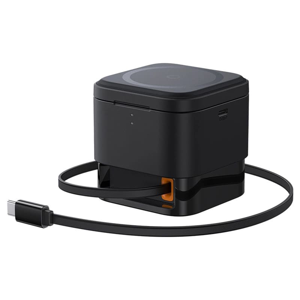 Baseus - Töltőállomás (P10264100123-00) - Kocka alak, MagSafe, Qi, Type-C, 25W - Fekete-2