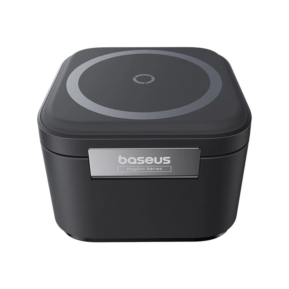 Baseus - Töltőállomás (P10264100123-00) - Kocka alak, MagSafe, Qi, Type-C, 25W - Fekete-3