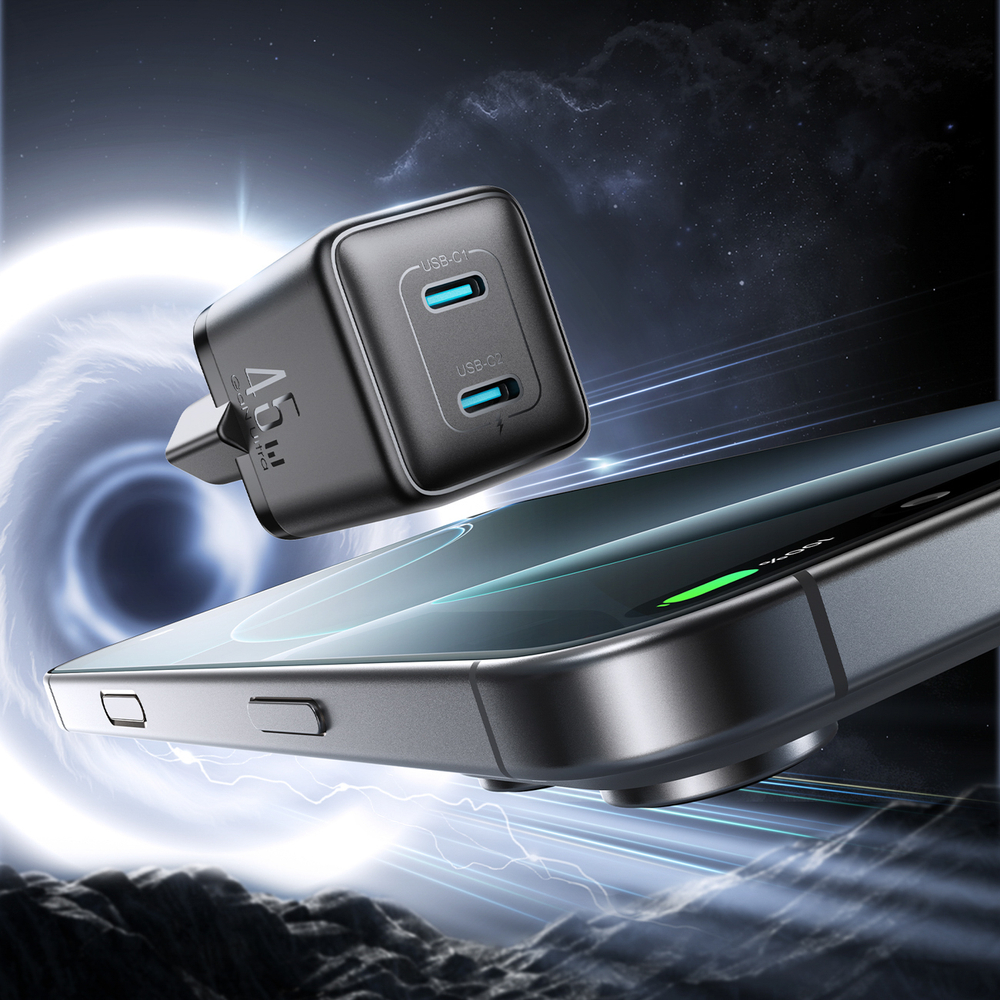 Joyroom JR-TCG17 45W hálózati USB-C töltő adapter (EU csatlakozó) - fekete-1