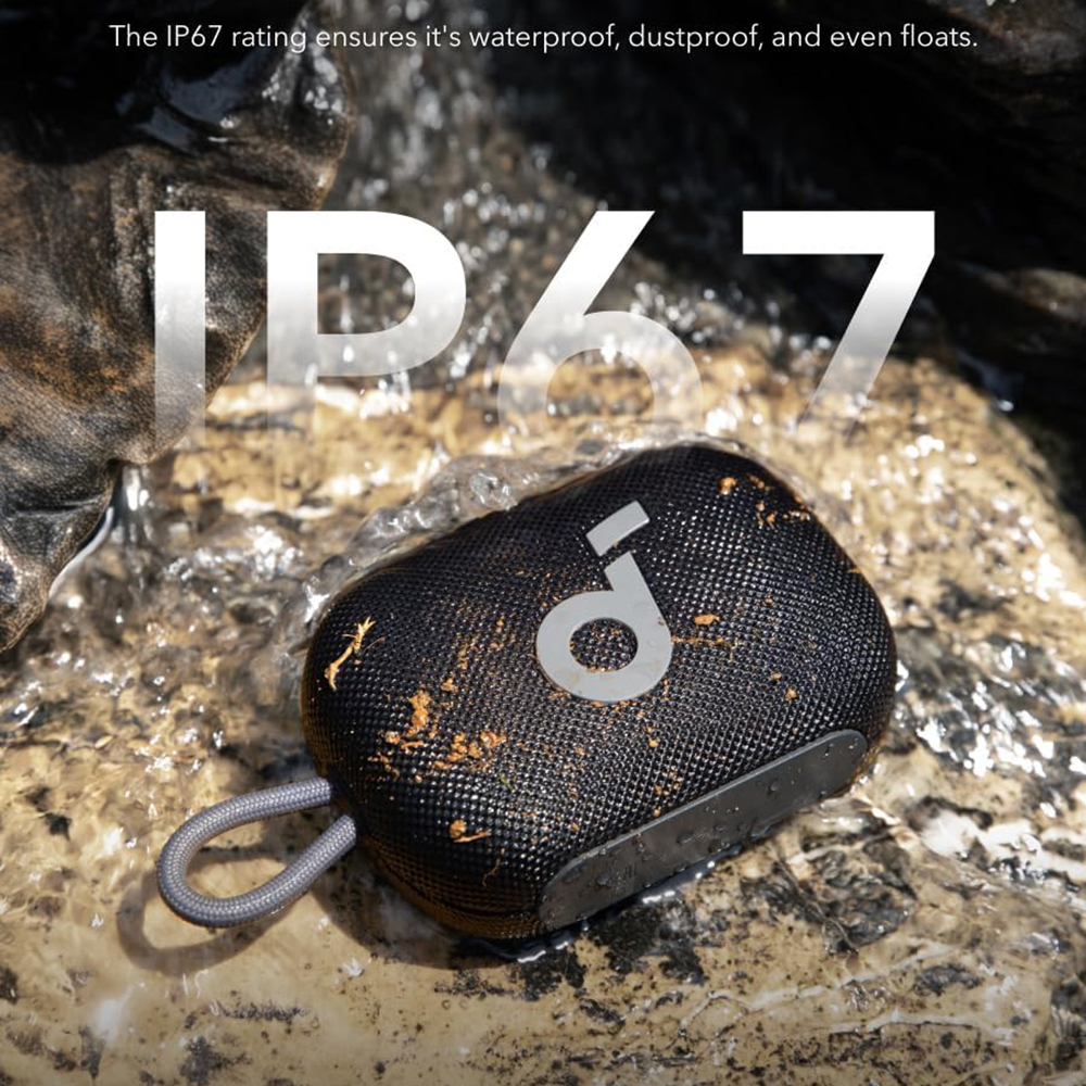 Anker - Vezeték nélküli hangszóró Soundcore Select 4 Go (A31X1011) - Tényleges vezeték nélküli sztereó, 5W, IP67 - Fekete-5