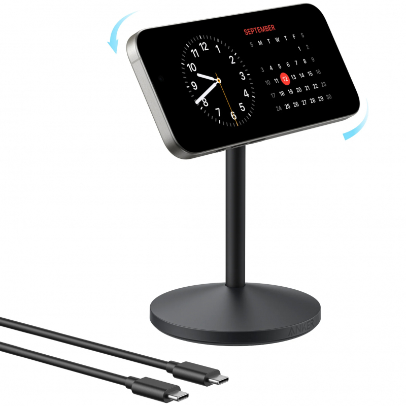 Anker MagGo Stand vezeték nélküli töltő, 15W, 1.67A, fekete A25X1H11-1