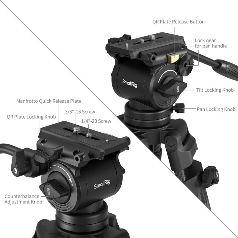 Smallrig 5441 AD14 Heavy-Duty Carbon Fiber Tripod-1