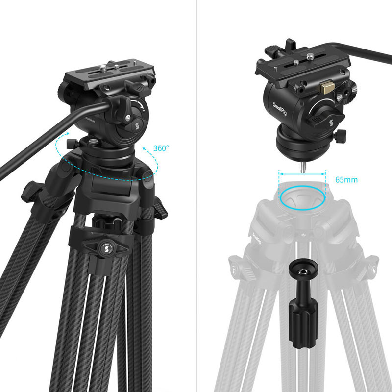 Smallrig 5441 AD14 Heavy-Duty Carbon Fiber Tripod-3