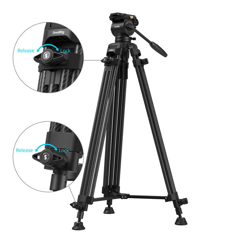 Smallrig 5441 AD14 Heavy-Duty Carbon Fiber Tripod-4